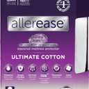 AllerEase Ultimate Allergy Protection and Comfort Zippered Mattress Protector Queen, White