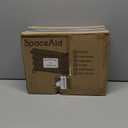 SpaceAid Spice Rack Organizer with 28 Spice Jars, 386 Spice Labels, Chalk Marker and Funnel Set for Cabinet, Countertop, Pantry, Cupboard or Door & Wall Mount - 28 Jars, 13.4" W  10.8" H, Black