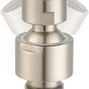Hibbent All Metal Shower Head Swivel Ball Joint Adapter, Solid Brass Adjustable Shower Arm Connector, Shower Arm Extension, Showerhead Connector, Universal Showering Component, Brushed Nickel (Brushed Nickel)