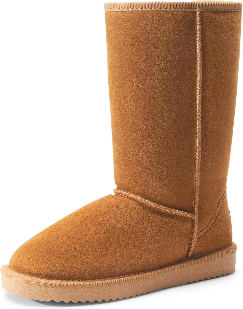 DREAM PAIRS Women's High-top Winter Snow Boots Faux Fur Lining Pull on Warm Comfortable Outdoor Booties Shoes for Women FuzzyClassic (10)