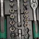 216 PCS Tool Set, Socket Wrench Set Mechanics Tools 1/4" 3/8" 1/2" Drive Socket Kit, 72-Tooth Quick Release Ratchet, Tool Kit with Case for Home Automotive Repair