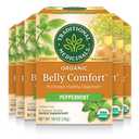 Traditional Medicinals Organic Belly Comfort Peppermint Tea, Kosher, Non-GMO, Caffeine-Free, Compostable - 96 Tea Bags (6 Pack)