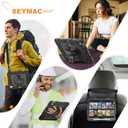 SEYMAC stock Case for iPad Air 11-inch M4-M2 2026-2024 (Gen 8-6), Shockproof Heavy Duty Case with Screen Protector, Pencil Holder, Rotating Stand, Hand Strap, Shoulder Strap, Black