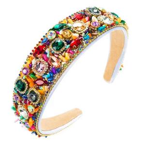 Ladies Fashion Headband, Personality Rhinestone Decoration Candy Color Girls Headband Party Accessories Jewelry (iridescent)