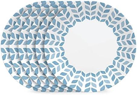 Corelle Vitrelle 10.25" Dinner Plates Set, Triple Layer Glass and Chip Resistant, Lightweight Round Plates, 6-Piece Northern Pines