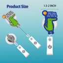 Funny Dinosaur 2p Badge Reel Cute T-Rex Pediatric Retractable ID Clip Badge Reel Holder Funny Cute Acrylic Badge Accessories for Unique Nurse Office Worker Teacher Students Woman Men