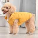 Small Dog Jacket Upgraded and Thickened Three-Layer, Dog Coat Windproof Waterproof 2 in 1, Warm Dog Clothes, Dog Coats(Yellow, 3XL(Chest 24.4" Suggest27.5-35lbs))