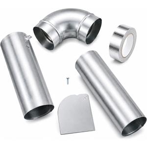 3911EZ9131X 383EEL9001B Upgraded Adjustable Dryer Side Vent Kit, Compatible with LG and Kenmore, Dryer Venting Kit Assembly Replacement Part AP4438852, Exhaust Out Either Side or Bottom