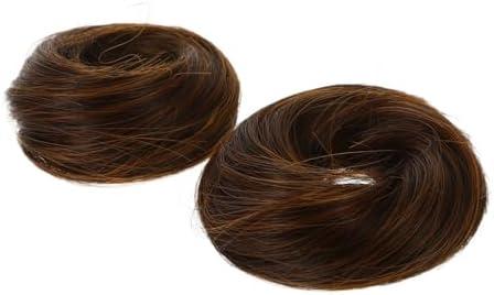 ERINGOGO 2pcs Hair Bun Maker Scrunchies Natural Hairpiece Extensions for Chic Updos Lightweight Stylish Bun Hair Accessories for Women and Girls