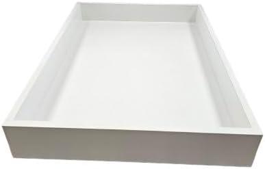 Pull Out Drawer Organizer for Cabinets, Gliding Soft Close Shelves for Kitchen, Pantry, Bathroom, & Storage Organization, White Melamine with MDF Core 16 Inch Wide x 21.4 Inch Deep