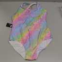 Zaclotre Ballet Leotards for Girls Hollow Back Sleeveless Dance Outfits Gymnastics Leotard Tank Bodysuit (12-13 Years, Rainbow Leopard)