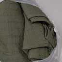 WDCOZY 100% Cotton Queen Size Quilt Set, Channel Pick Stitch, Olive Green, Full/Queen