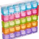 Kikkerland Reusable Ice Cubes, Set of 30, Multicolor (1 inch)