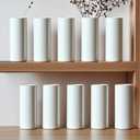 LIZOFER 5.51'' Small Modern White Ceramic Vase Set of 10 for Living Room Bedroom Minimalist Fresh Flower Vases for Bouquet Fake Plant Home Decor Office Fireplace Centerpieces Nordic Style 10 Pack