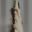 ReliThick 6 Pcs Paper Christmas Tree Decor 3D Honeycomb Trees Table Centerpiece for Modern Christmas Mantel Decorations Home Xmas Holiday Party Decorations (White, Brown) (Light Khaki, Coffee)