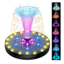 SZMP Solar Fountain 4W Bird Bath Fountains Upgraded 60 LED Lights, Built-in 4000 Battery with 7 Nozzle & 4 Fixer, Solar Water Fountain for Garden, Bird Bath, Pool, Pond