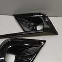 Car Accessories Fit For Honda Civic 11th Gen 2022 2023 2024 Front Fog Light Lamp Cover Trim (Black) ABS 2 PCS