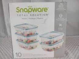 Snapware Total Solution 10-Pc Plastic Food Storage Containers Set with Lids 