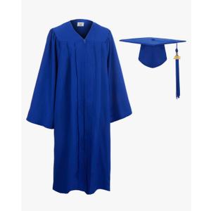 Newrara Graduation Gown Cap Tassel Set (Large 51(5'6"-5'8"), Blue)