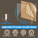 24x36 Plexiglass Sheets - 1/4 inch Thick, Clear Cast Acrylic Sheets - 6mm Transparent Plexiglass for Signs, Window Painting, Edge Lighting, Table Top Displays
