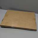 DOLLAR BOSS Bulletin Boards with Linen 1-Pack 16''X 12'' Double-Sided Cork Board for Walls Wood Framed Bulletin Boards, Small Pin Board for Home Kitchen Office Decorative Hanging 10 Pushpins (White)