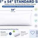 2 x EVOLIVE Body Pillow Insert 21" x 54", Ultra Soft Microfiber Full Body Pillow for Pregnancy, Side Sleepers & Back Support, Plush Supportive Long Bed Pillow (21"x54" Body Pillow)
