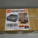 Uphode 6"x6" (Actual: 5.5"x5.5") Deck Post Base Cover Split, Aluminum Post Base Trim Skirt Decorative Black 8Pack