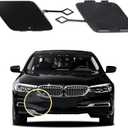 Car Front Bumper Tow Hook Cover Compatible with Luxury Edition BMW 5 2017 2018 2019 2020 G30 G31 518 520 525 530 535 540 Trailer Cover Cap 51117427448 Small Lid Towing Eye Cap (Pure black Right Passenger Side)