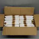 Supernal 100 Pack Gold Plastic Silverware with Napkins, Pre Rolled & Wrapped Gold Disposable Utensils Set (100 Forks, 100 Spoons, 100 Knives), Heavy Duty Plastic Cutlery Rolls for Wedding & Party