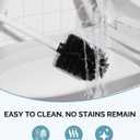 Toilet Brush and Holder Set, 2 Pack Stainless Steel Toilet Bowl Brush with Lid, Rust Proof Toilet Cleaner Brush with Caddy, Durable Bristles, Splash Proof, Ideal for BathroomWhite