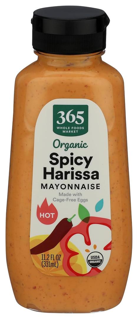 Whole Foods Market, Organic Spicy Harissa Mayonnaise, 11.2 Ounce (EXP 09/15/26)