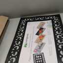 Evergreen Flag Sassafras Door Mat Tray, All-Weather Weatherproof Doormat for Indoor and Outdoor Entrance, Non-Slip Backing Entryway Front Door Mats (Fleur Scroll, 32 x 20 Inches) (1'8" x 2'8" (Rectangular))