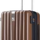 Hanke 20 Inch Expandable Carry on Luggage 22x14x9 Airline Approved Lightweight PC Hard Shell Suitcases with Wheels Tsa Luggage Rolling Suitcase Travel Luggage Bag for Weekender(Brown)