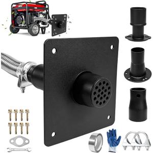Generator Exhaust Extension Silencer Kit w/ 3 Adapters & Mounting Plate