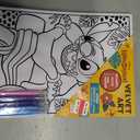4pcs Disney Lilo and Stitch Velvet Coloring Poster for Kids - Bundle with Stitch Velvet Art Coloring Page Plus Markers, Stickers, More | Stitch Fuzzy Velvet Coloring Sheet