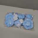 14Pcs 7 Styles Denim Fabric Flower Camelia Sewing Flowers Steel Blue Flower Cloth 3D Flowers Fabric for DIY Clothes Hairclips Dresses Party Decoration Costume Accessories