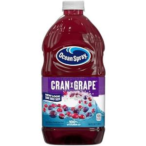 Ocean Spray Cran-Grape Juice, 64 Fl Oz Pack of 8 Bottles, EXP 22/09/2025