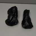 PU Leather Bar Stool Covers Rectangular, 100% Waterproof Stool Covers Rectangle Super Stretch 20% Thicker Leather Saddle Stools Cover Rectangular Counter Bar Stools with Elastic Band (2 PCS, Black)