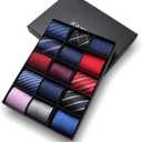 kaxilu Neckties for Mens 15pcs Assorted Zipper Ties for Men, Silky Zip Up Ties, Men's Adjustable Pretied Ties Set (Size-19"x3.3"[48*8CM], Multicolor-[15pcs]19"x3.3")