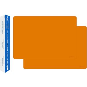 GASAR, Set of 2, Extra Large, Thick, Silicone Mats for Kitchen Counter, Heat Resistant Mats, Countertop Protector, Non-Slip, Easy to Clean, 25 x 17 Inches x 1.4mm, Orange