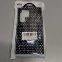 Owncase for Samsung Galaxy S22 Ultra Case Cute Fashion Polka Dot Phone Case for Women Girls Shockproof Slim TPU and Hard PC Protective Cover, Black