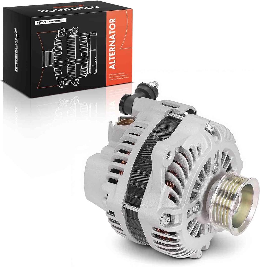 A-Premium Alternator Compatible with Subaru Forester 2011-2013, Impreza 2011-2014, WRX 2013-2014, WRX STI 2013-2020, 2.5L, 12V 110A 5-Groove Pulley Clockwise, Replace# 23700AA680, 23700AA681