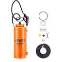 VEVOR Industrial Concrete Sprayer, 3.5 Gallon Stainless Steel Sprayer, Heavy Duty Tri-Poxy Pump Sprayers, 20.5"Wand with Ergonomic Gun Handle, 48"& 120"Hose, 2 Brass Nozzles for Construction, Garden