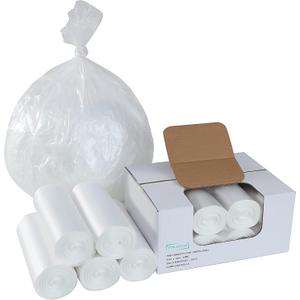 TYPLASTICS 55 Gallon Clear Trash Can Liners - 36" x 60" - High Density Garbage Bags - Case of 200 - Multipurpose for Office, Outdoor, Recycling, Industrial and Commercial