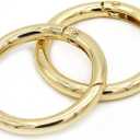 8 Pcs Round CarabinerSpring O Ring Circle Carabiner Ring for Keyrings Buckle, Bags, Purses