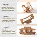 2 x 6Pcs Large Layered Hair Claw Clips, 4.1 Inch Non-slip Big Square Matte Claws for Women, Strong Hold Banana Clips for Thick Thin Hair Brown