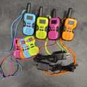 Walkie Talkies for Kids - Rechargeable 4 Pack: Walky Talky for Kids with Charger Battery - Walkie-Talkies Long Range Outdoor, Hiking, Camping Toys for 3-12 Year Old Girls Boys (Green Orange Blue Red)