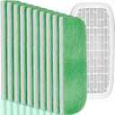 Ziliny 10 Pack RV AC Filters for Air Conditioner Vent 16 x 4 Inch RV Filters Replacement for Air Conditioner Vent Compatible with Merv 6 AC Filter(Rounded Rectangle)