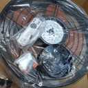 25 Inch Outdoor Ceiling Fan with Lights and Remote, Waterproof Gazebo Hanging Fan with 3CCT Dimmable, Black Plug in Caged Ceiling Fan for Patios Porch Pergola,Canopy