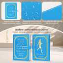 2 Pack Lined Journal Notebook for Women Men, A5 Hardcover Leather Journals with 400 Pages 80 GSM Thick for School Office Writing Business Travel, College Ruled Notebooks with Magnetic Buckle (Sky Blue)